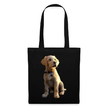 Labrador Retriever Chien Amour Jeunes Labradors Mignons - Sac en tissu - noir - Devant