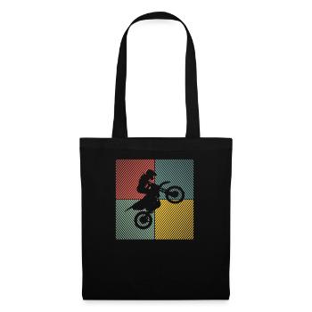 Pit-bike supermotard Dirtbike Vintage Pitbike - Sac en tissu - noir - Devant