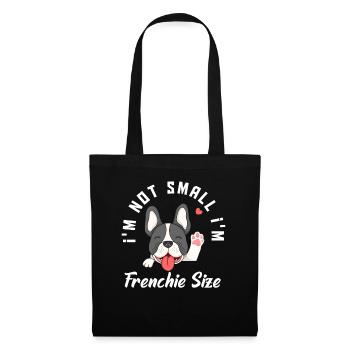 Pas petit bouledogue français chien chien - Sac en tissu - noir - Devant