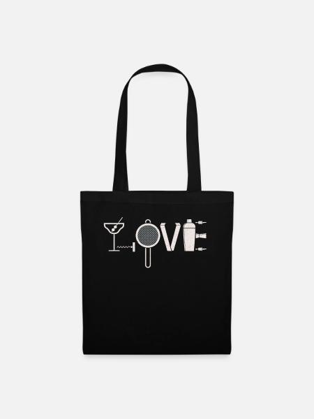 Bartender Mixologist Love - Stoffbeutel - Schwarz