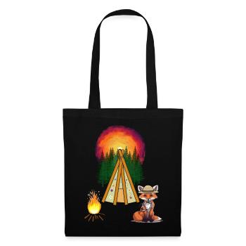 Teepee Campfire Wild West Fox Woodland Western - Tote Bag - black - Front