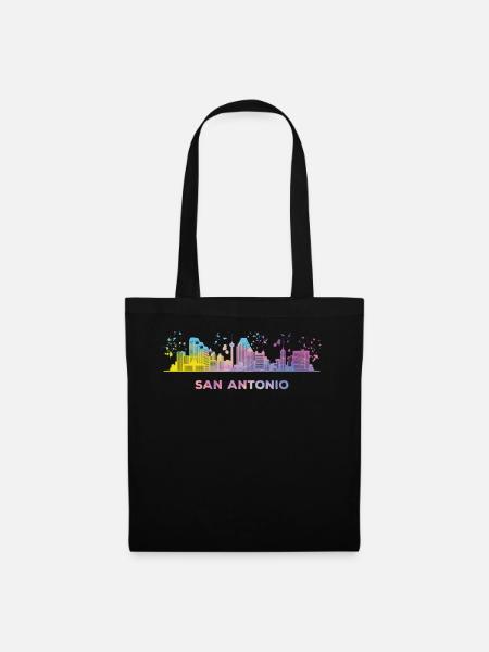 San Antonian Skyline San Antonio - Stoffbeutel - Schwarz