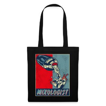 Barman Mixologue Rétro Vintage - Sac en tissu - noir - Devant