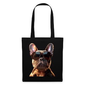Bouledogue français motif chien bouledogues dogue allemand - Sac en tissu - noir - Devant