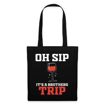 Geschwister Oh Sip Its A Brothers Trip - Tote Bag - black - Front