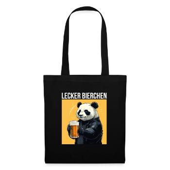 Panda with Beer Yummy Beer Beer Meme Gift - Tote Bag - black - Front