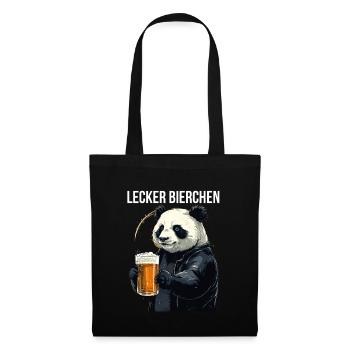 Panda with Beer Yummy Beer Beer Meme Gift - Tote Bag - black - Front