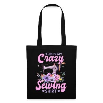 C’est ma chemise de couture folle Funny Sewing Lover - Sac en tissu - noir - Devant