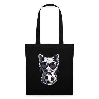 Football Cat Germany Fan Jersey Fan Merchandise - Tote Bag - black - Front