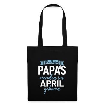 Cadeau d’anniversaire papa pères nés en avril - Sac en tissu - noir - Devant