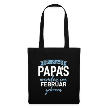 Birthday Dad Gift Fathers Born in February - Tote Bag - black - Front
