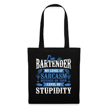 Barman Mixologue Je suis A - Sac en tissu - noir - Devant