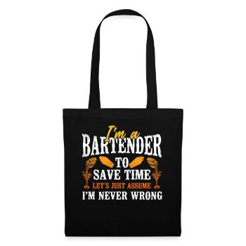 Bartender Mixologist I'm A - Stoffbeutel - Schwarz - Vorne