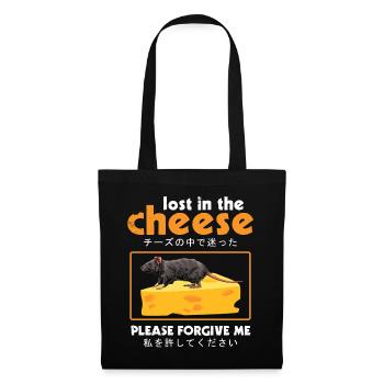 Funny Cheese Mouse Nerd for Humor Lovers - Tote Bag - black - Front