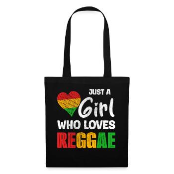 Musique rastafari Rasta Jamaïque Reggae - Sac en tissu - noir - Devant