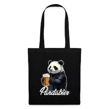 Panda with beer - Tote Bag - black - Front