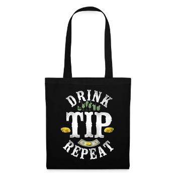 Bartender Mixologist Drink Tip - Stoffbeutel - Schwarz - Vorne