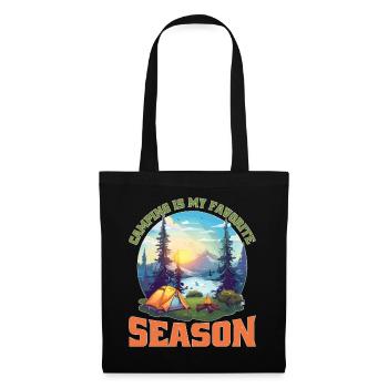 Le camping est ma saison préférée - Sac en tissu - noir - Devant