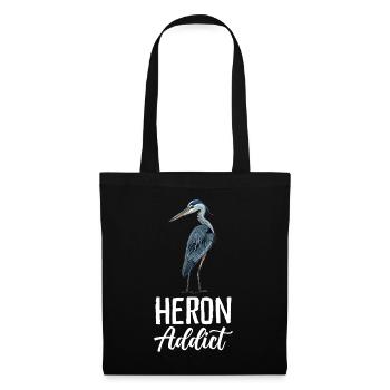 Heron Addict - Stoffbeutel - Schwarz - Vorne