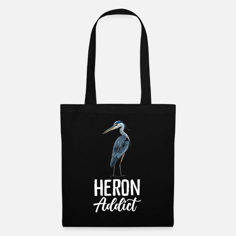 Heron Addict - Stoffbeutel - Schwarz