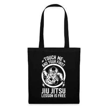 Touch me and your first Jiu Jitsu lesson is free - - Tote Bag - black - Front