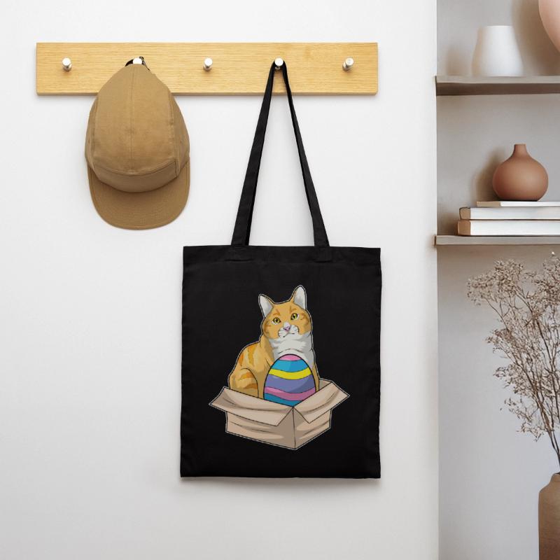 Cat Easter Easter Egg Tote Bag