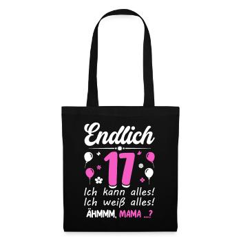 Finally 17 I can do everything, I know everything - Tote Bag - black - Front
