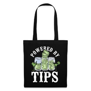 Bartender Mixologist Powered By - Tote Bag - black - Front