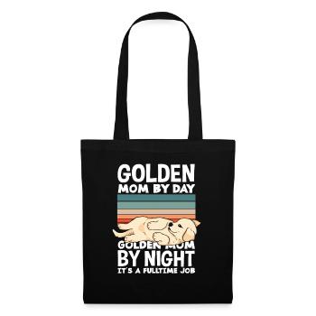 Lustiger Golden Retriever Mutter Spruch - Stoffbeutel - Schwarz - Vorne