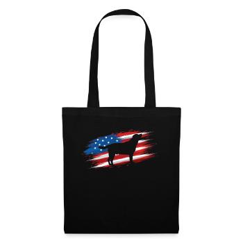 Golden Retriever United States Flag Patiot - Tote Bag - black - Front