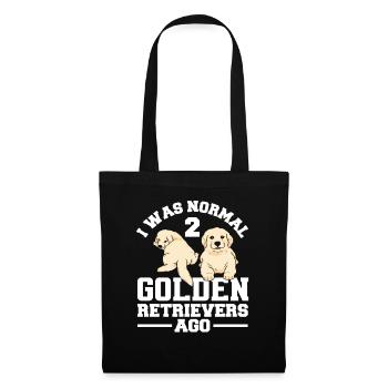 Golden Retriever Hundelieber - Stoffbeutel - Schwarz - Vorne