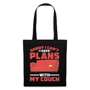 Désolé je ne peux pas, j’ai des projets avec mon canapé 3 - Sac en tissu - noir - Devant
