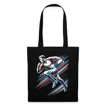 Maillot de fan de rugby - Sac en tissu - noir - Devant