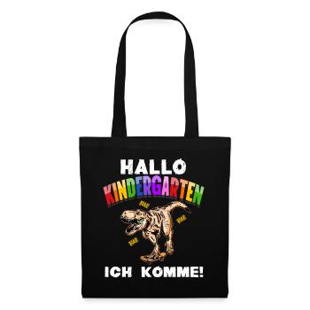 T-Rex Dino Maternelle Commencer Enfants Garçons, Filles - Sac en tissu - noir - Devant