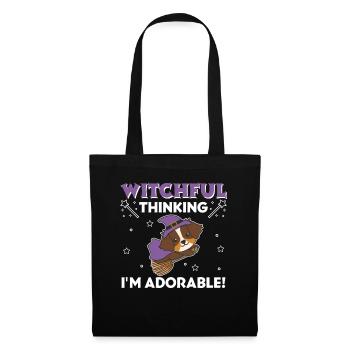 Australian Shepherd Halloween Hexe I'm adorable - Stoffbeutel - Schwarz - Vorne