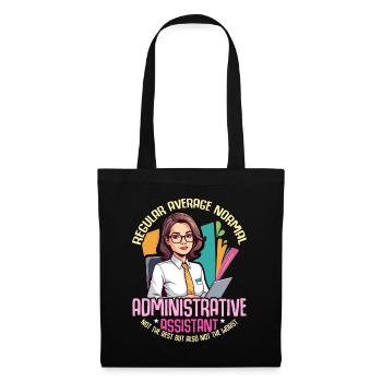 Admin Assistant Regular Average Normal Office Job - Tote Bag - black - Front