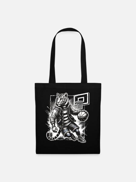 Street Style Basketball Tiger - Stoffbeutel - Schwarz