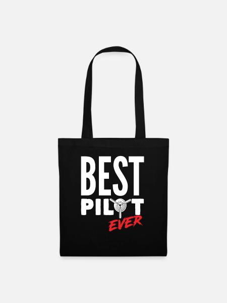 Bester Pilot - Stoffbeutel - Schwarz