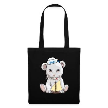 Cats, Teddy, Sailor, Maritime, Sailing Ship, Cat - Tote Bag - black - Front