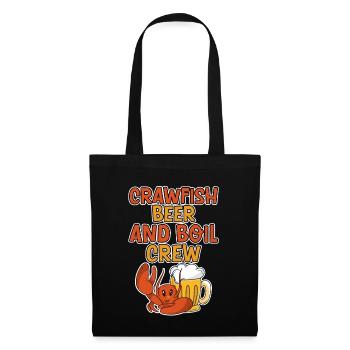 Écrevisses, bière et , équipage 2 - Sac en tissu - noir - Devant