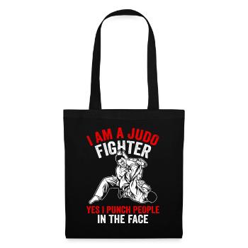 Je suis un combattant de judo, oui, je frappe les gens au visage - Sac en tissu - noir - Devant