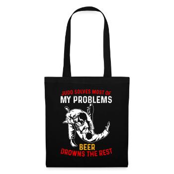 Judo solves most of my problems beer drowns the re - Tote Bag - black - Front