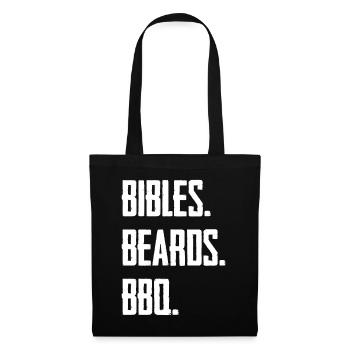 Bibles Beards BBQ - Tote Bag - black - Front