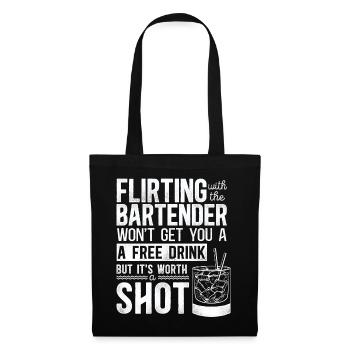 Bartender Mixologist Flirting With - Tote Bag - black - Front
