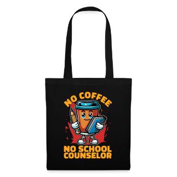 Conseiller scolaire Pas de thérapeute en café Amateur de café - Sac en tissu - noir - Devant