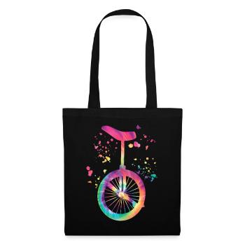 Unicycliste monocycle monocycle - Sac en tissu - noir - Devant