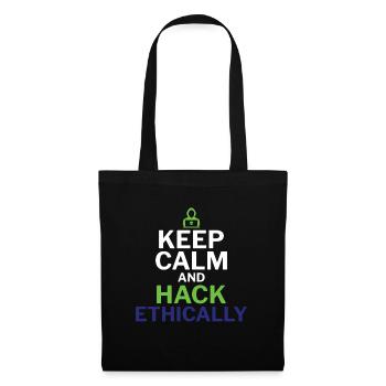 Gardez votre calme et piratez de manière éthique - Ethical Hacker - Sac en tissu - noir - Devant