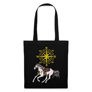 Compass Horse Horse Adventure Wind Rose Riding - Tote Bag - black - Front