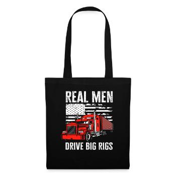 Chauffeurs de camion de vrais hommes - Sac en tissu - noir - Devant