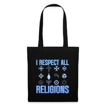 I Respect All Religions 2 - Stoffbeutel - Schwarz - Vorne